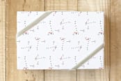 "What a Blizzard" - Wrapping Paper in shredded carrot by Deborah Chou - Front