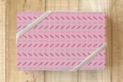 "Holiday Stylish Stitch" - Wrapping Paper in Bubble Gum Pink by Michelle Locklear - Front