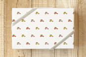 "Holly Jolly Vintage Car" - Wrapping Paper in Cream by Ellen Schlegelmilch - Front