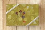 "YELLOW GARDEN" - Wrapping Paper in Ochre Yellow by Aspa Gika - Front