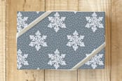 "Special Snowflake" - Wrapping Paper in steel blue by rose lindo - Front