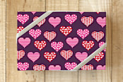 "Valentine Just Hearts" - Wrapping Paper in Deep Purple by Michelle Locklear - Front