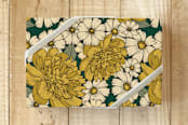 "Crazy about Peonies" - Wrapping Paper in Emerald green by Sherley Ferreira - Front