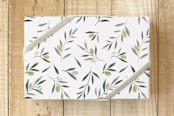"Olive Theme" - Wrapping Paper in Olive Green by Emanuela Carratoni - Front