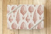 "Fanciful Balloons" - Wrapping Paper in Terra Cotta by Blixa 6 Studios - Front
