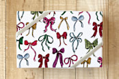 "Fanciful Bows" - Wrapping Paper in Candy by Jill Delavan - Front