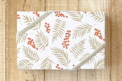 "Rustic Mistletoe" - Wrapping Paper in white by Emanuela Carratoni - Front