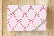 "Elegant Preppy Bows" - Wrapping Paper in light pink by Emanuela Carratoni - Front