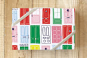 "Whimsical Charleston Doors" - Wrapping Paper in Bright by Jenny Batt - Front