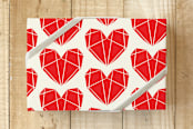 "More Amour" - Wrapping Paper in Love Red by Bridget Kirsten Camden - Front