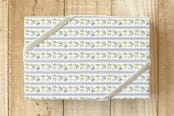 "Watercolor Boho Stripe" - Wrapping Paper in Sky blue by Christy Hy Lee - Front
