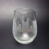 "Columbus, Ohio Skyline Stemless Wine Glass" - Drinkware in clear by stephanie miller 1