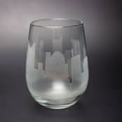 "Columbus, Ohio Skyline Stemless Wine Glass" - Drinkware in clear by stephanie miller 1