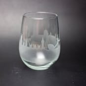 "London, England Skyline Stemless Wine Glass" - Drinkware in clear by stephanie miller 1