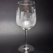 "Baltimore, Marlyand Skyline Wine Glass" - Drinkware in clear by stephanie miller 1