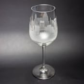 "Baltimore, Marlyand Skyline Wine Glass" - Drinkware in clear by stephanie miller 1