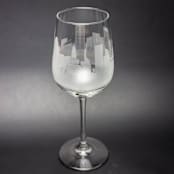 "Baltimore, Marlyand Skyline Wine Glass" - Drinkware in clear by stephanie miller 1