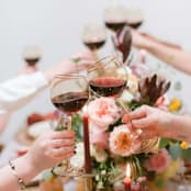 "SET OF 4 - SIREN STEMWARE // WHITE WINE IN ORO" - Drinkware in yellow by borrowed BLU
