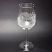 "Athens, Greece  Skyline Wine Glass" - Drinkware in clear by stephanie miller 1
