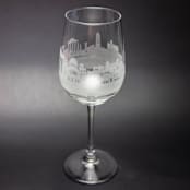 "Athens, Greece  Skyline Wine Glass" - Drinkware in clear by stephanie miller 1