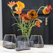 "SET OF 4 - SIREN STEMWARE // SHORT STEMLESS IN CHARCOAL" - Drinkware in black by borrowed BLU