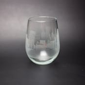 "Baltimore, Marlyand Stemless Skyline Wine Glass" - Drinkware in clear by stephanie miller 1