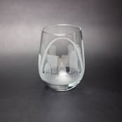 "St. Louis, Missouri Skyline Stemless Wine Glass" - Drinkware in clear by stephanie miller 1