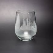 "Barcelona, Spain Stemless Skyline Wine Glass" - Drinkware in clear by stephanie miller 1