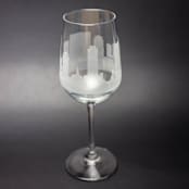 "Nashville, Tennessee Skyline Wine Glass" - Drinkware in clear by stephanie miller 1