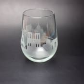 "Paris, France Skyline Stemless Wine Glass" - Drinkware in clear by stephanie miller 1