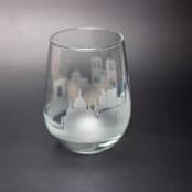 "Paris, France Skyline Stemless Wine Glass" - Drinkware in clear by stephanie miller 1