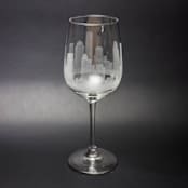 "Houston, Texas Skyline Wine Glass" - Drinkware in clear by stephanie miller 1