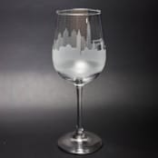 "Venice, Italy Skyline Wine Glass" - Drinkware in clear by stephanie miller 1