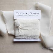 "Silk Ribbon - Cream // 3 yards" - Ribbons in natural by Clover and Lamb