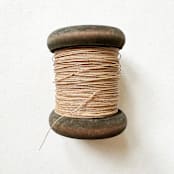 "Fine Paper Twine Small Bobbin - Natural" - Ribbons in brown by Jenny Sanders