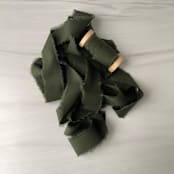 "1" Cotton Ribbon - Hunter Green" - Ribbons in green by Honey Silks Co