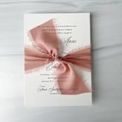 "2" Signature Sheer - Dusted Rose" - Ribbons in pink by Honey Silks Co
