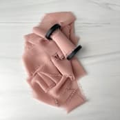 "2" Signature Sheer - Dusted Rose" - Ribbons in pink by Honey Silks Co