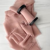 "2" Signature Sheer - Dusted Rose" - Ribbons in pink by Honey Silks Co