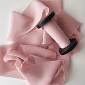 "2" Signature Sheer - Pinky Mauve" - Ribbons in pink by Honey Silks Co
