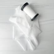 "2" Signature Sheer - Crisp White" - Ribbons in white by Honey Silks Co