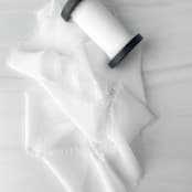 "2" Signature Sheer - Crisp White" - Ribbons in white by Honey Silks Co