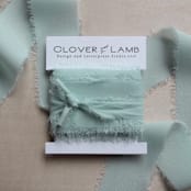 "Silk Ribbon - Mint // 3 yards" - Ribbons in green by Clover and Lamb
