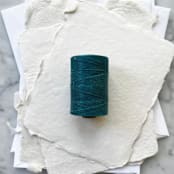 "Peacock Blue Waxed Linen Twine, 2-ply" - Ribbons in blue by Jenny Sanders