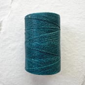 "Peacock Blue Waxed Linen Twine, 2-ply" - Ribbons in blue by Jenny Sanders