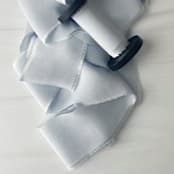 "Heirloom Collection Silk Ribbon - Pale Dusty Blue 2"" - Ribbons in blue by Honey Silks Co