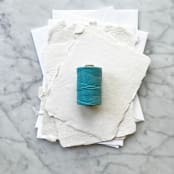 "Caribbean Blue Waxed Linen Twine, 2-Ply" - Ribbons in blue by Jenny Sanders