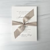 "Signature Sheer Invitation Ribbon - Pumice" - Ribbons in beige by Honey Silks Co