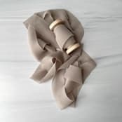 "Signature Sheer Invitation Ribbon - Pumice" - Ribbons in beige by Honey Silks Co