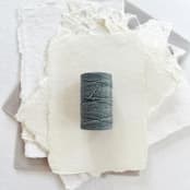 "Slate Grey Waxed Linen Twine, 2-Ply" - Ribbons in gray by Jenny Sanders